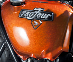 side cover Honda 750 flake sunrise orange